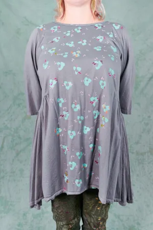 2284 Jen's Tunic Pewter-Spring Flower