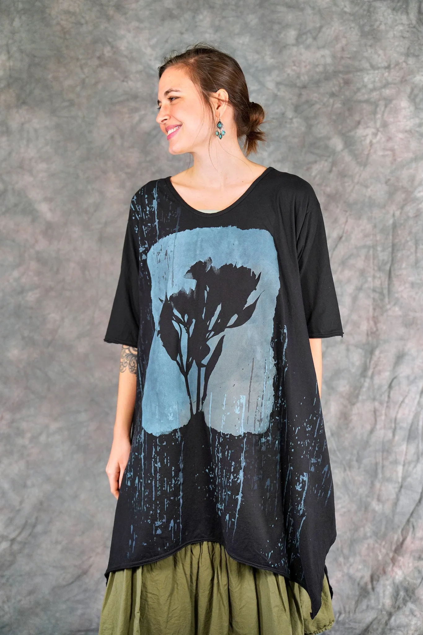 2335 Origami Tunic Black-P
