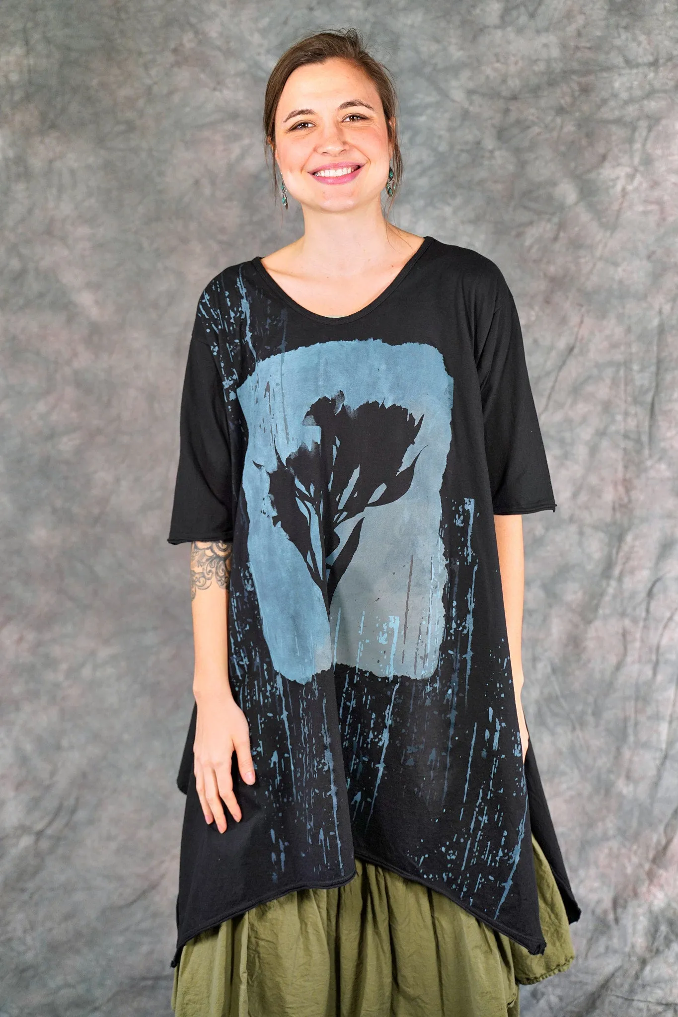 2335 Origami Tunic Black-P