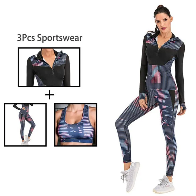 3 Pcs ultra set ( Sport bra, top, legging )