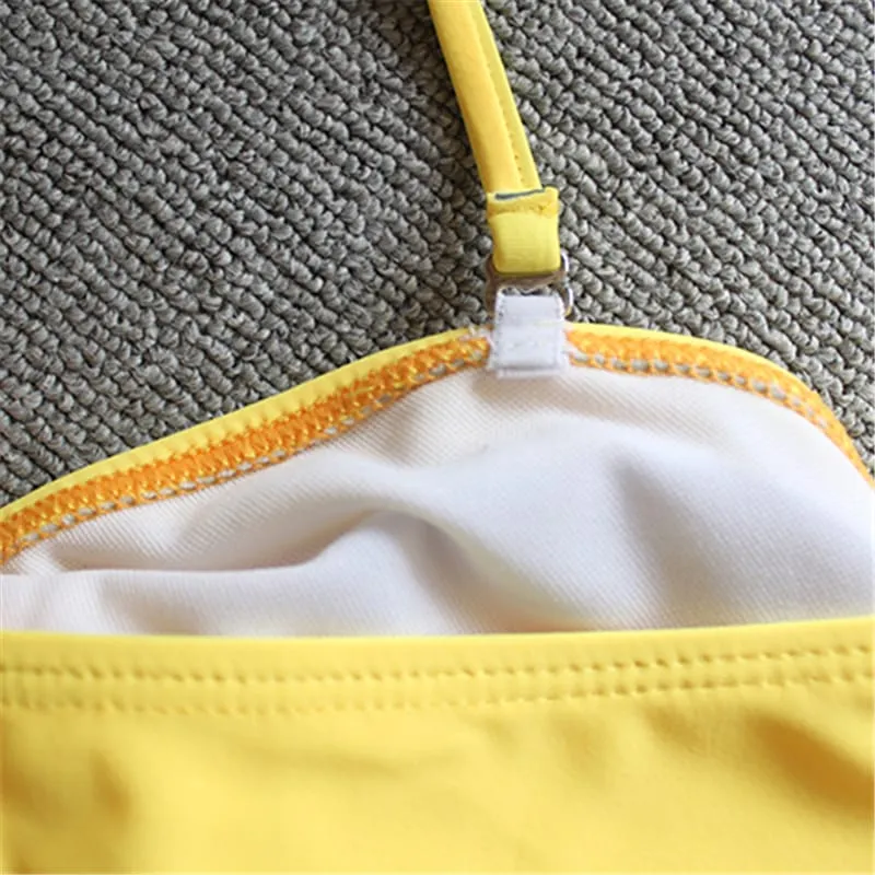 30 Pair's) Sexy Off The Shoulder Solid Color Bikini