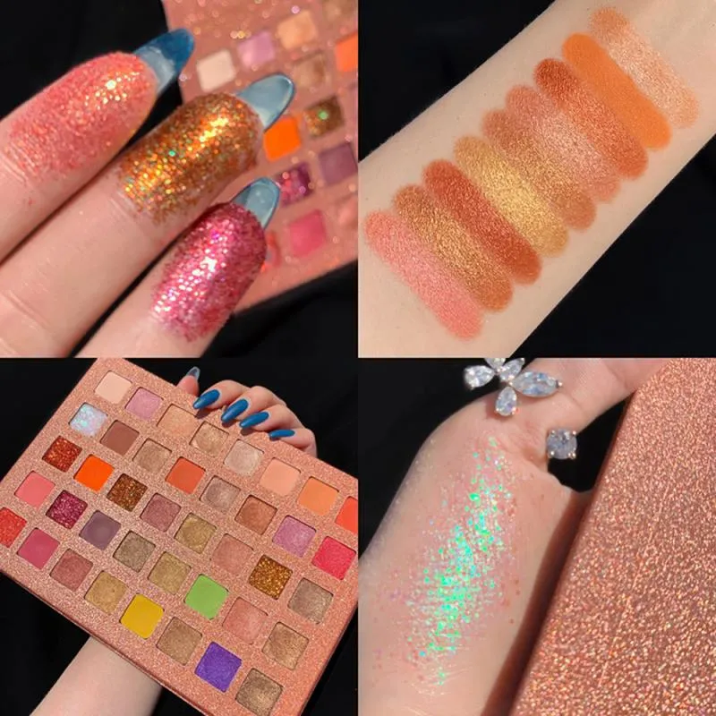 30 Pieces) Glitter Sequins Eyeshadow Palette Pigment Eye Shadow