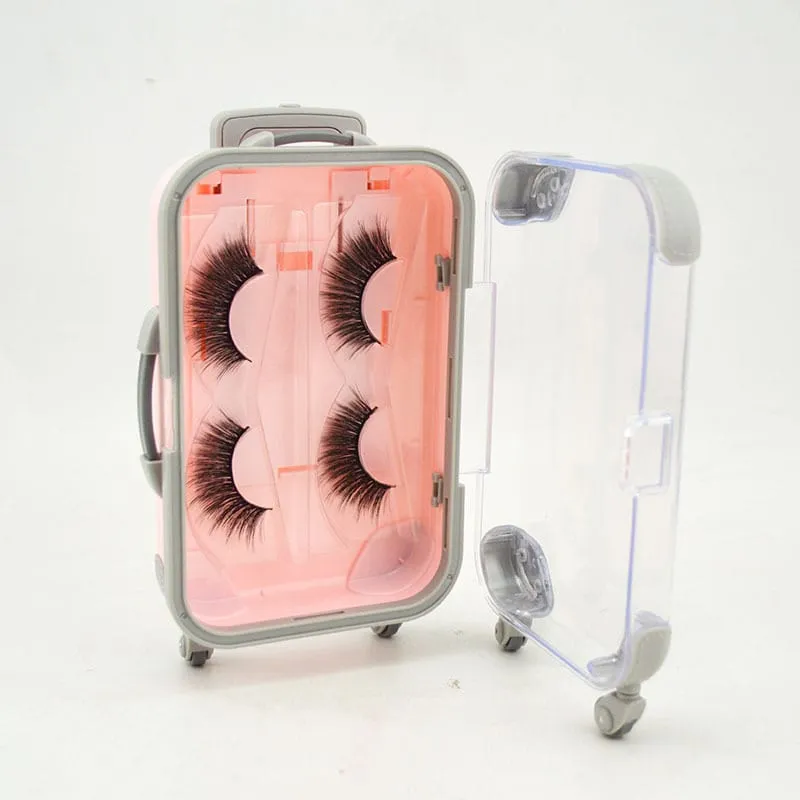 30 Pieces) Wholesale Trolley Case Modeling Eyelash Box Loading Of Two Pairs