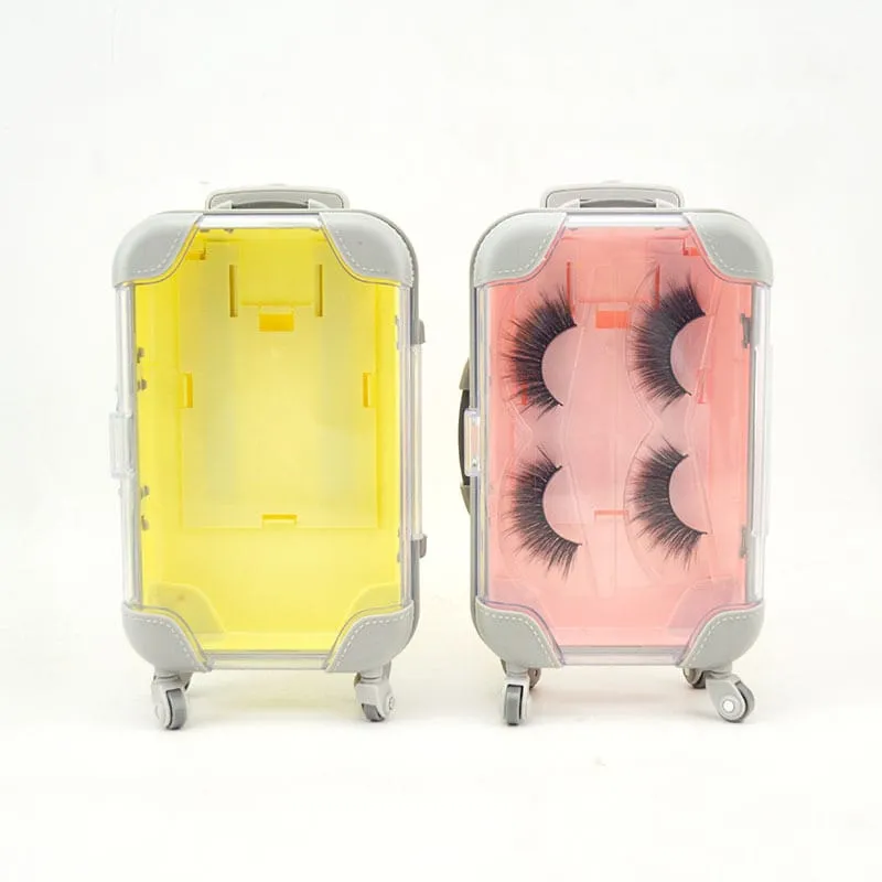 30 Pieces) Wholesale Trolley Case Modeling Eyelash Box Loading Of Two Pairs
