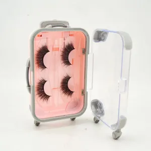 30 Pieces) Wholesale Trolley Case Modeling Eyelash Box Loading Of Two Pairs