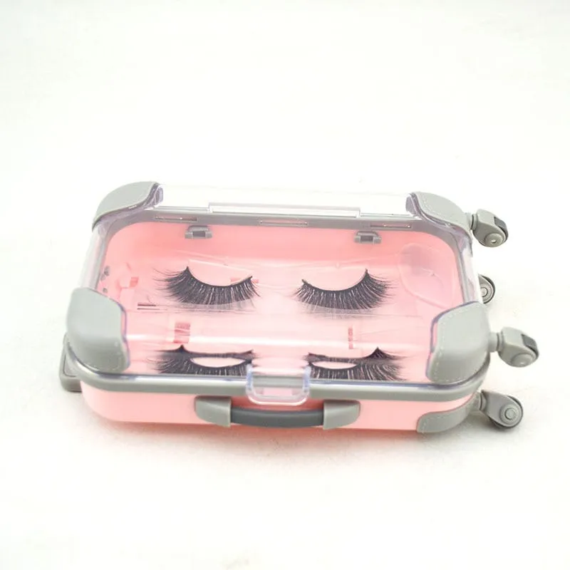 30 Pieces) Wholesale Trolley Case Modeling Eyelash Box Loading Of Two Pairs