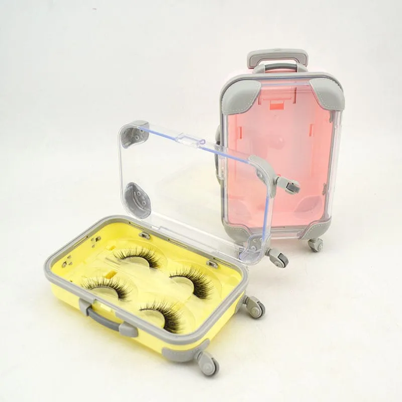 30 Pieces) Wholesale Trolley Case Modeling Eyelash Box Loading Of Two Pairs