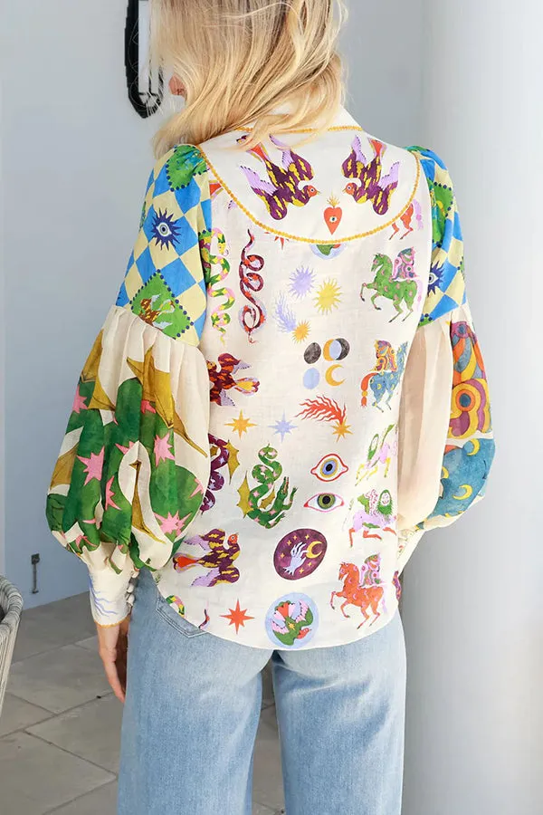Adalie™ - Love Balloon Sleeve Shirt