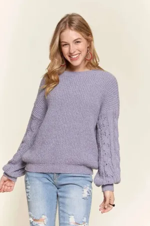 ADORA Puff Sleeve Cozy Sweater Top