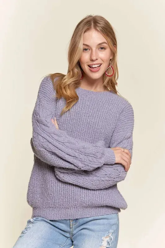 ADORA Puff Sleeve Cozy Sweater Top