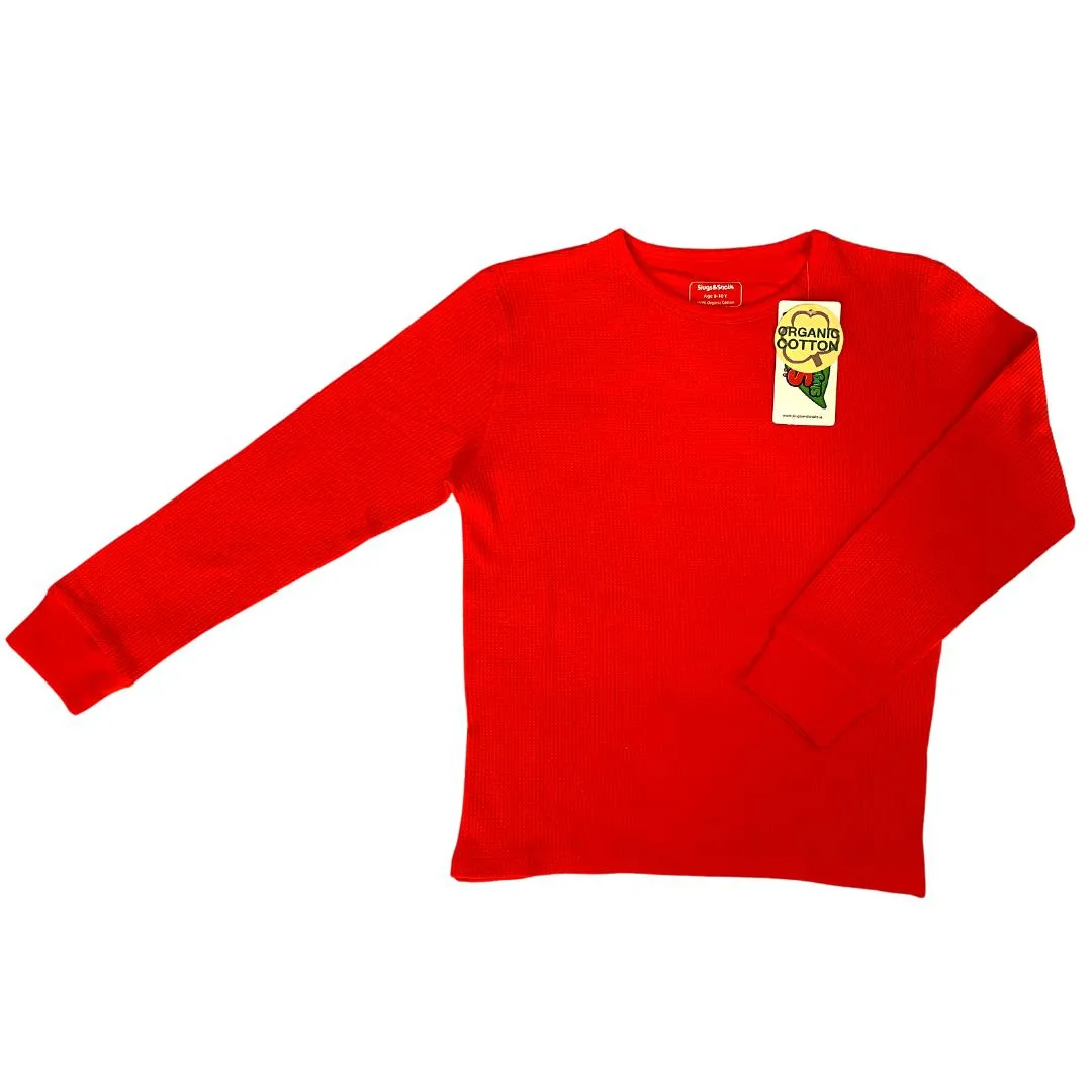 Adult's Cherry Red Waffle Set - 1 Left Size S