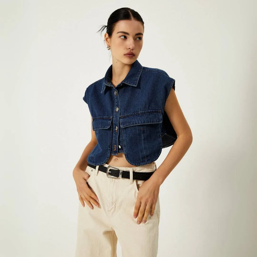 Arielle™ | Minimalist Denim Vest
