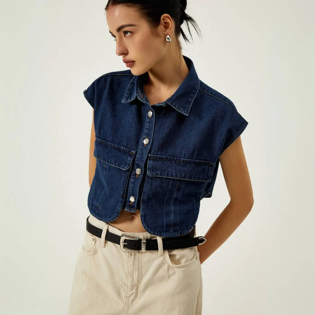 Arielle™ | Minimalist Denim Vest