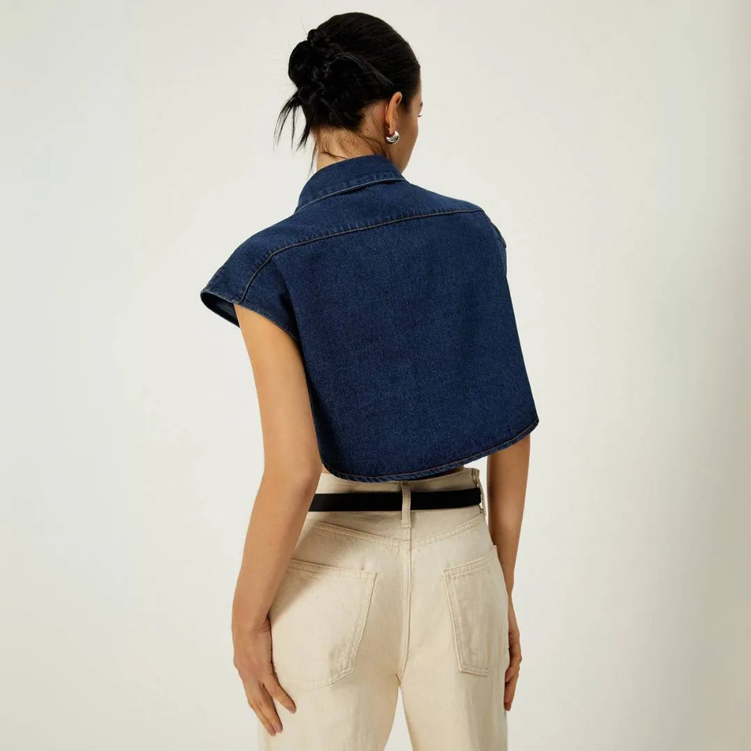 Arielle™ | Minimalist Denim Vest