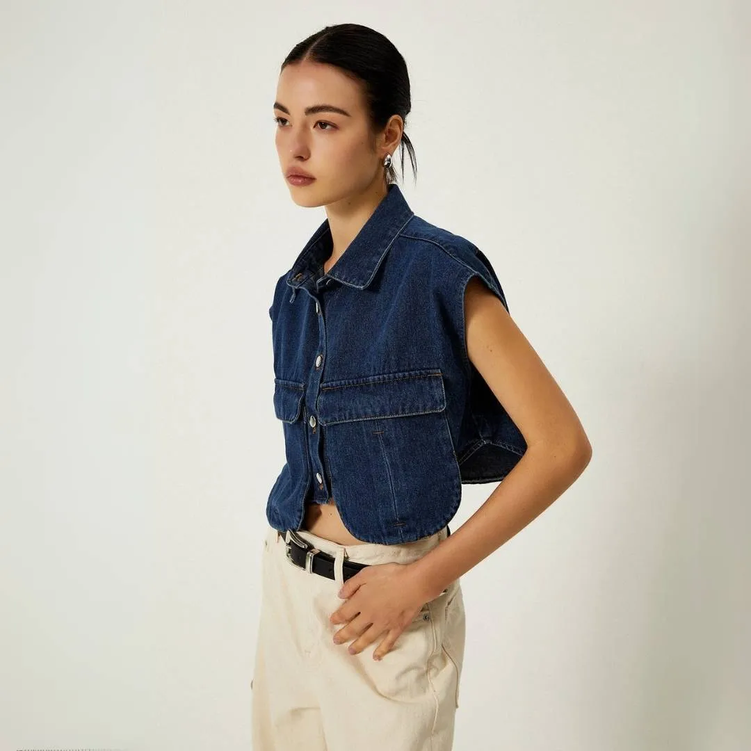 Arielle™ | Minimalist Denim Vest