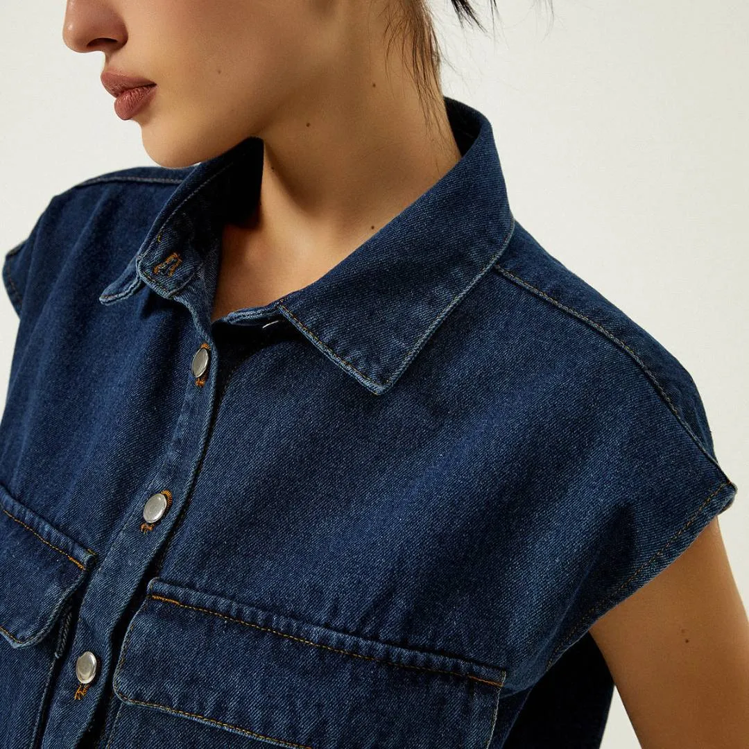 Arielle™ | Minimalist Denim Vest