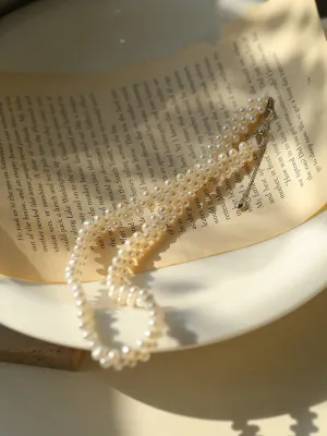 Aurora Lace Handwoven Pearl Necklace