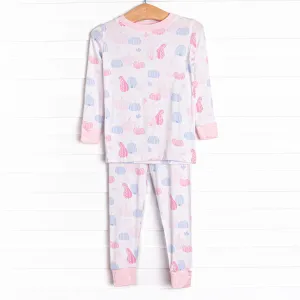 Autumn Aura Bamboo Pajama Set, Pink