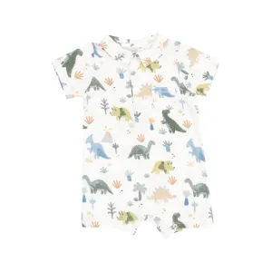 Baby Boy Jumpsuits and Rompers| Polo Shortie- Soft Dinos | Angel Dear