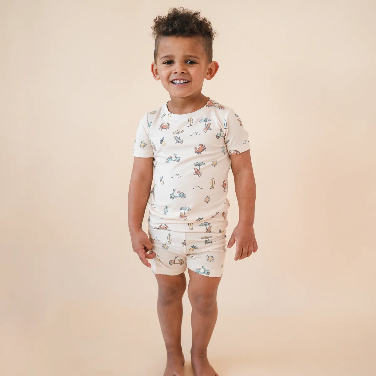 Bamboo Short Sleeve and Shorts 2-Piece Set - Summer Vibes