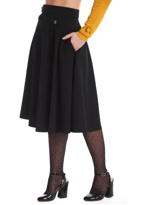 Banned Book Club 50's Swing Skirt Black