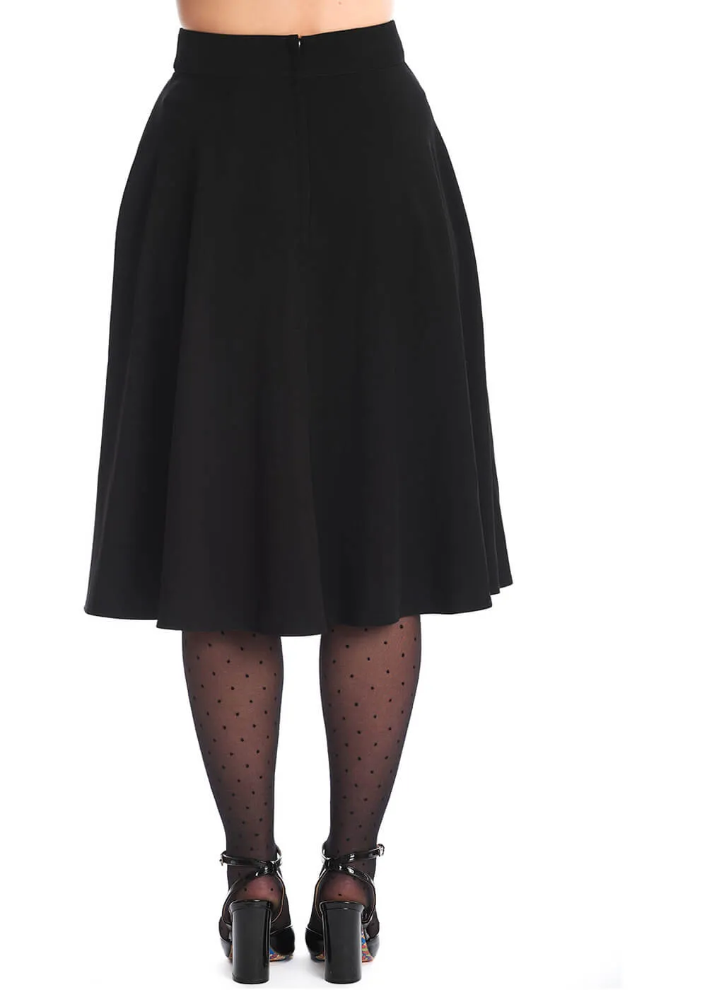 Banned Book Club 50's Swing Skirt Black