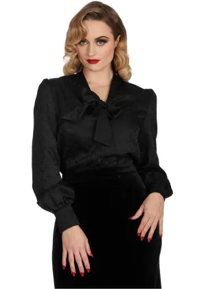 Banned Half Moon Blouse Black