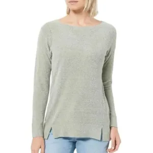 Barefoot Dreams Cozychic Ultra Lite Dockside Pointelle Pullover Wave Green Sz 2X
