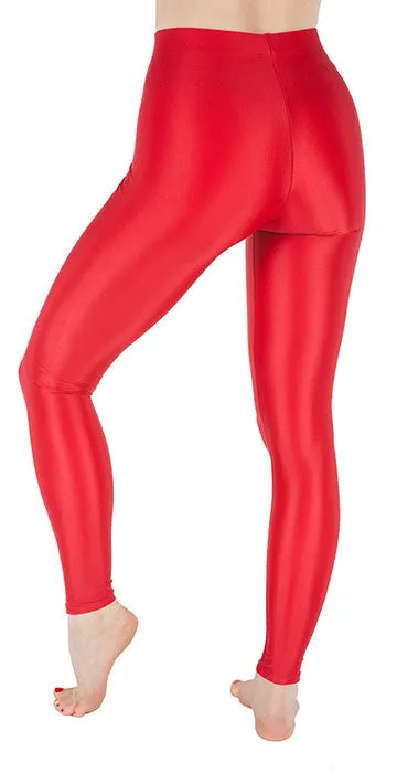 Basic Red Spandex Leggings