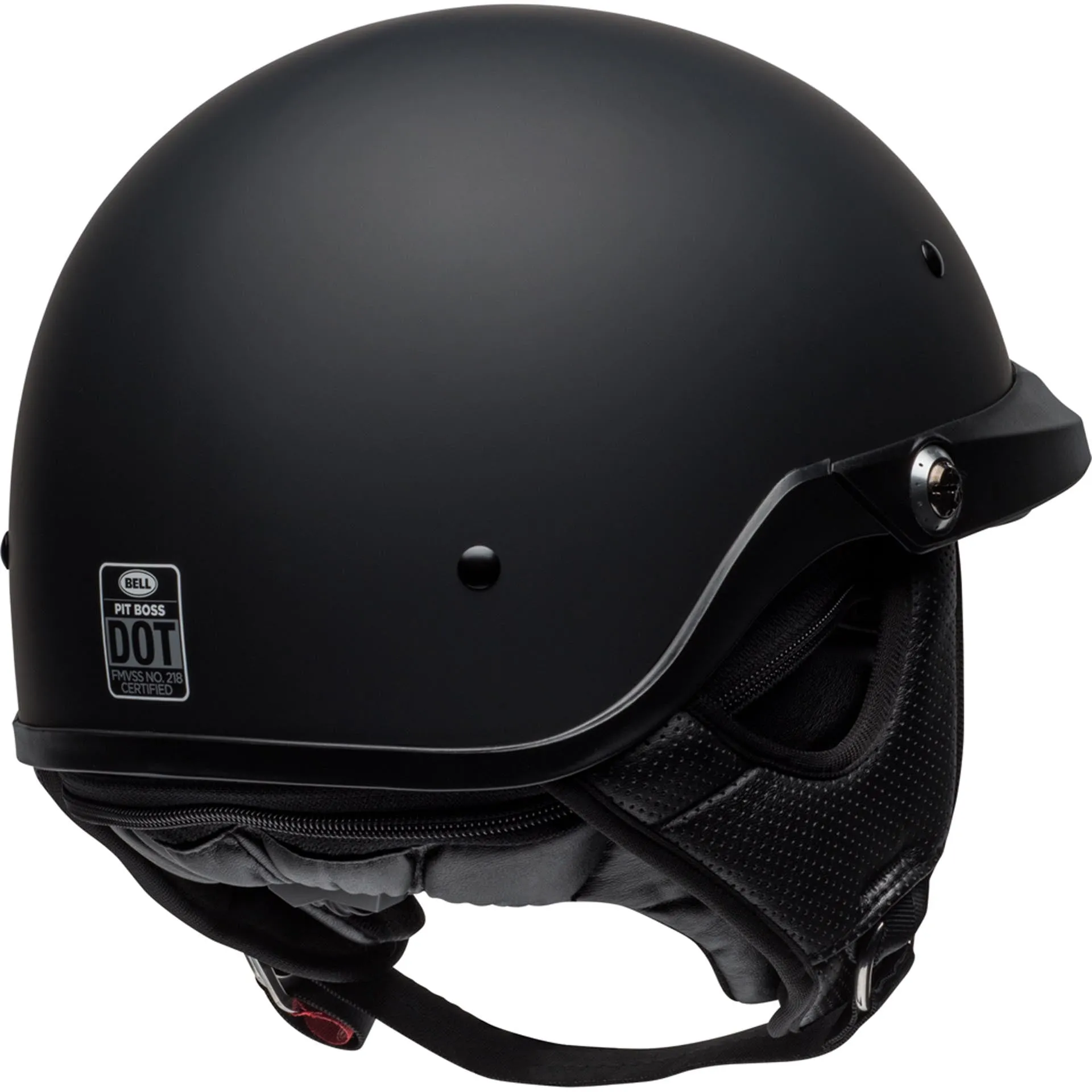 Bell Pit Boss Motorcycle Open Face and 3/4 Helmet Matte Black