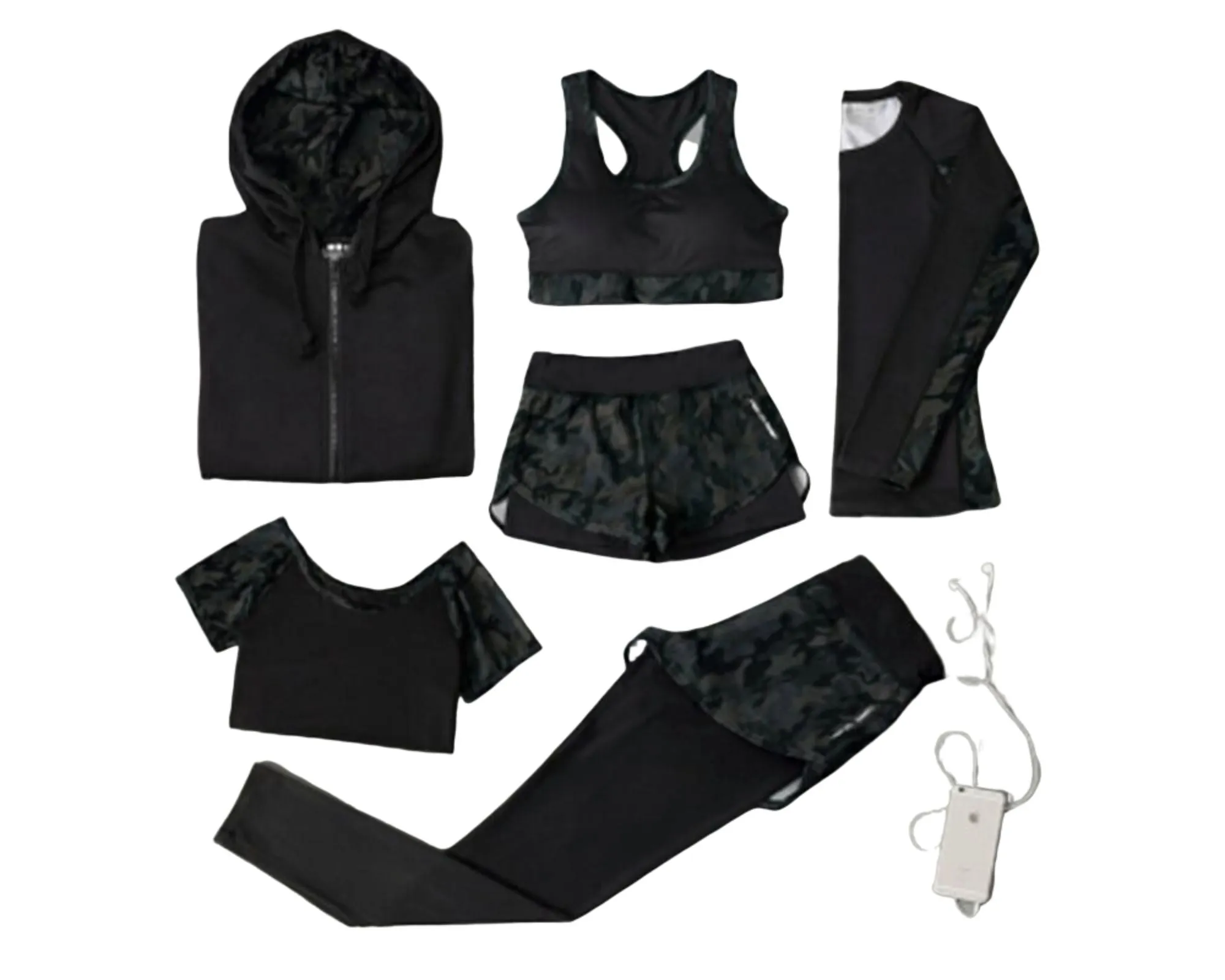 Black Camo Tracksuit (2 - 6 Pcs)
