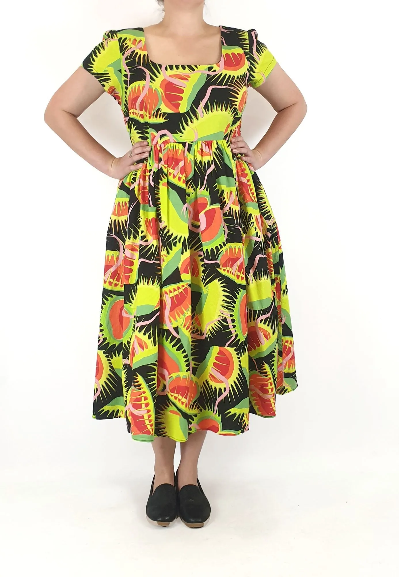 Black Friday venus fly trap print dress size 16