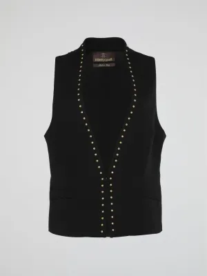 Black Studded Vest