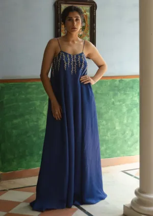 Blue flared jumpsuit