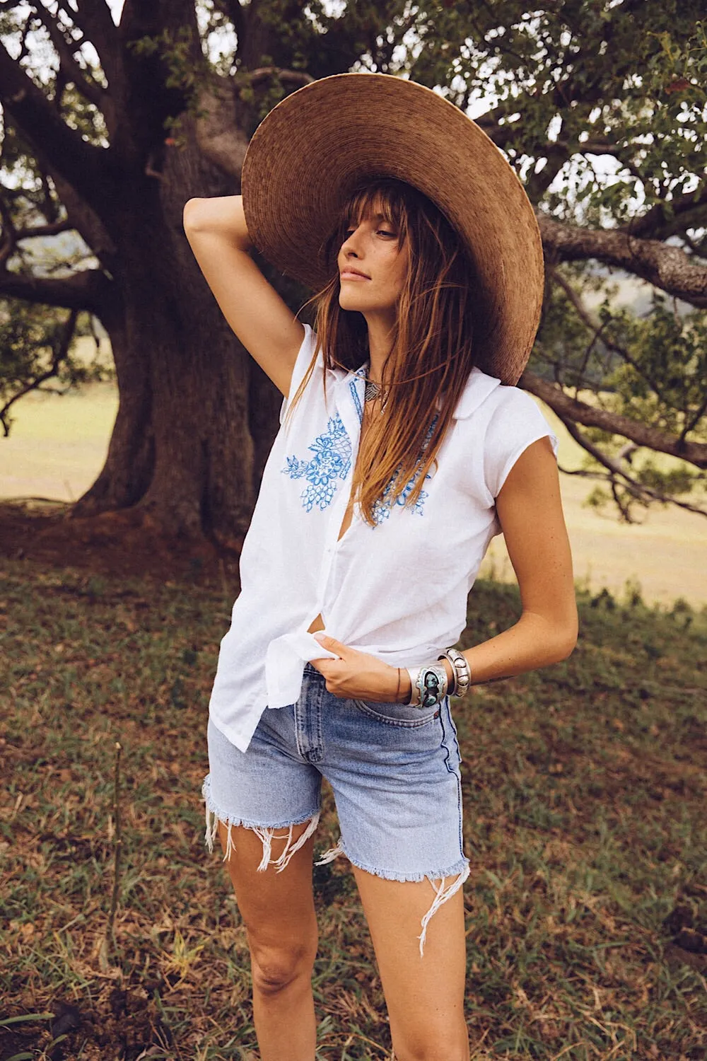 Bonita Blouse - Aqua