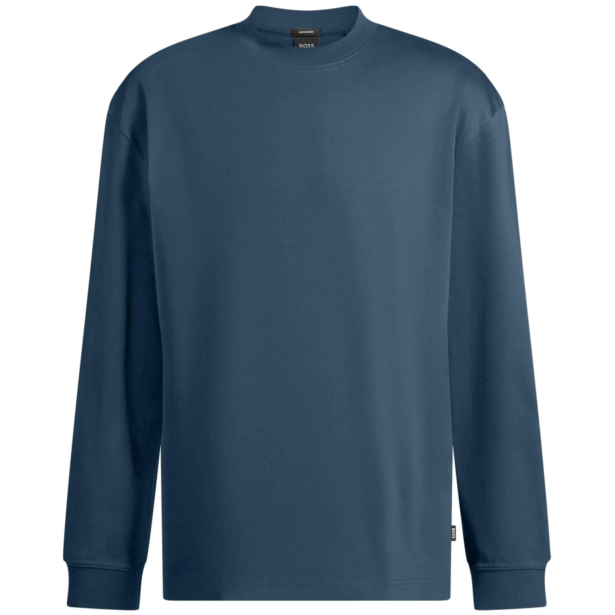 BOSS MERCERISED COTTON RELAXED-FIT LONG SLEEVE T-SHIRT