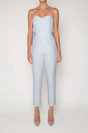Bow Back Silk Faille Jumpsuit