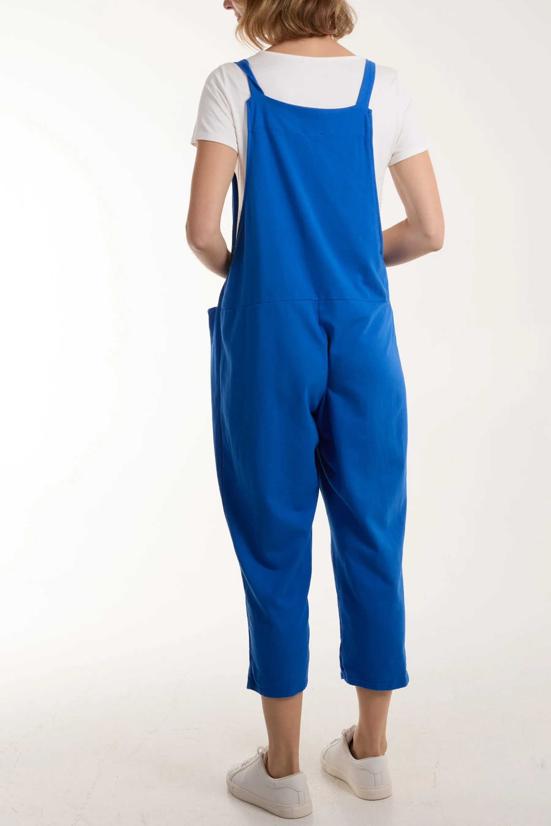 Bow Detail Plain Dungarees