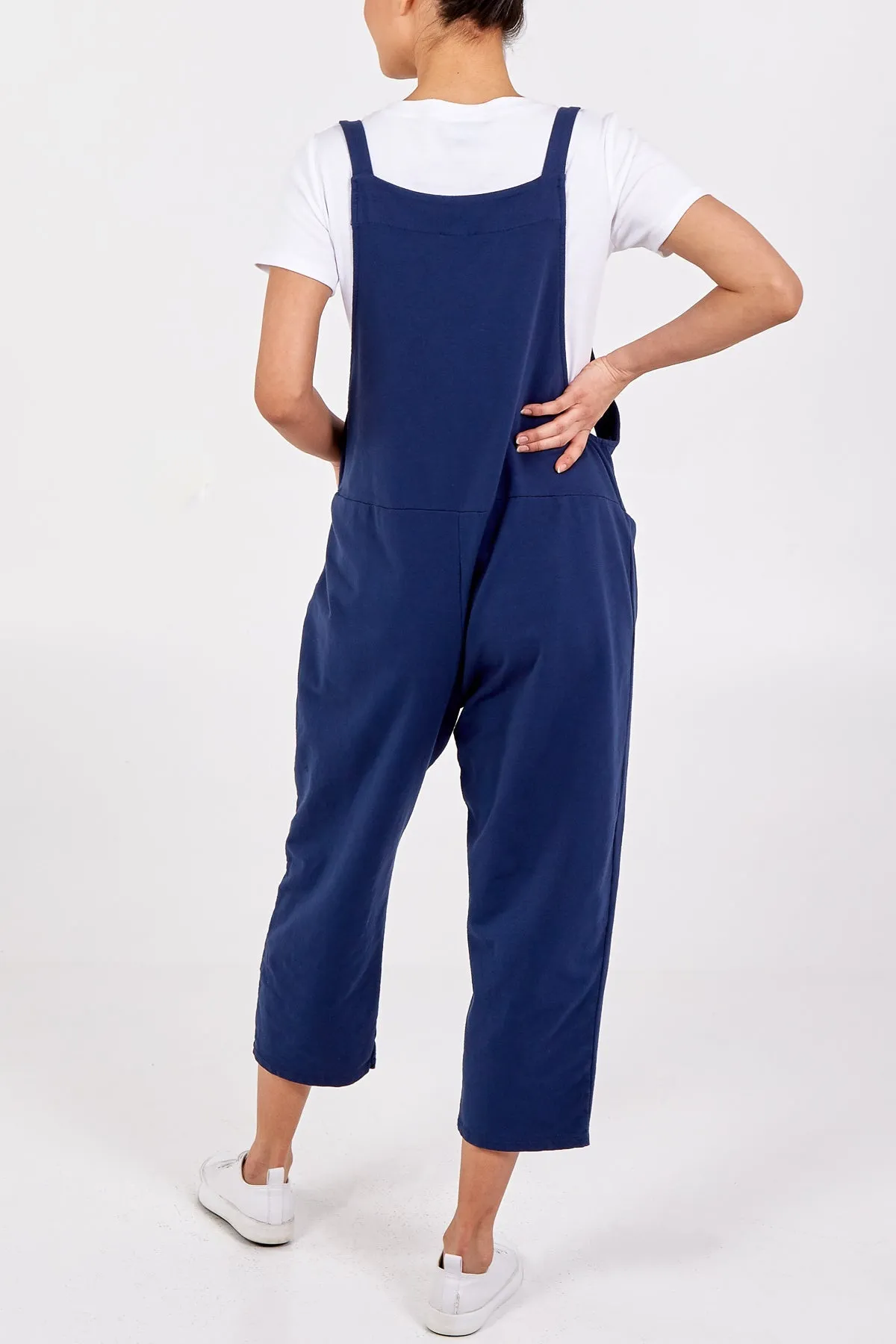 Bow Detail Plain Dungarees
