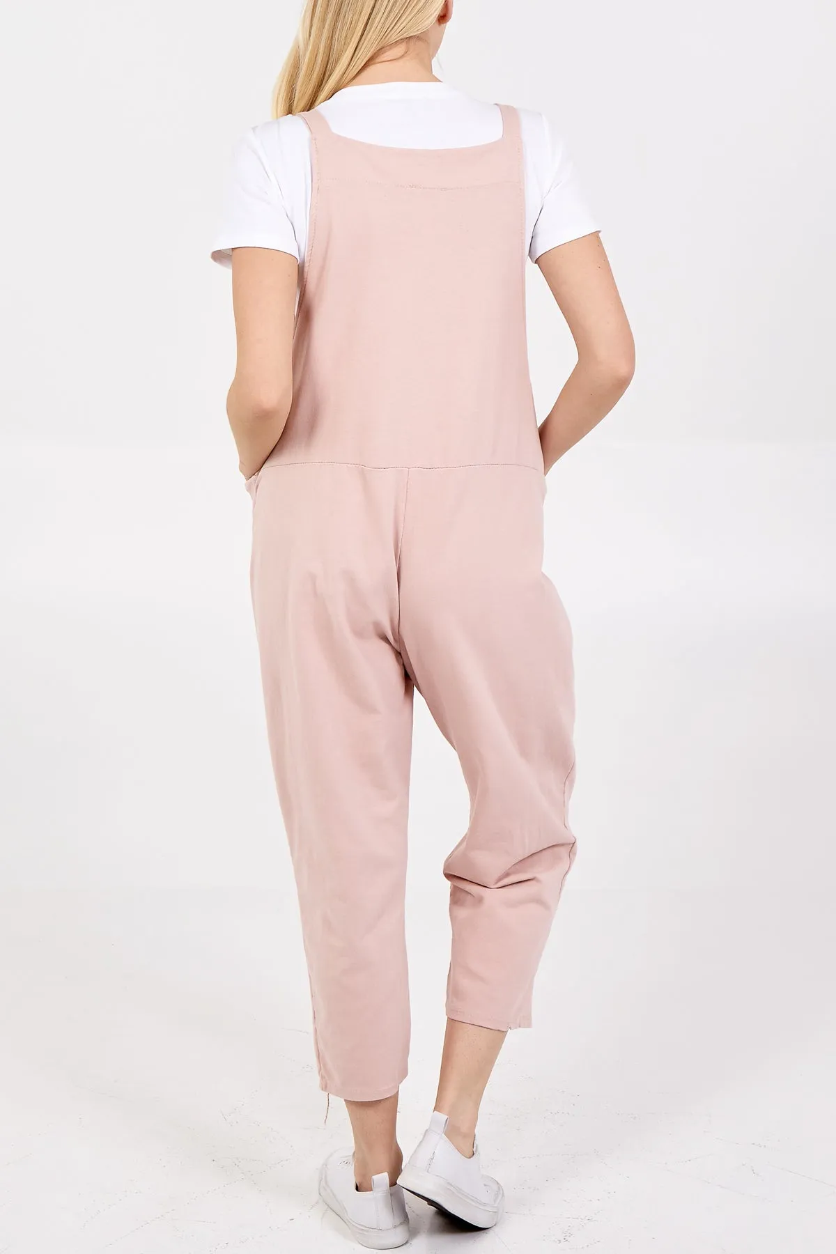 Bow Detail Plain Dungarees