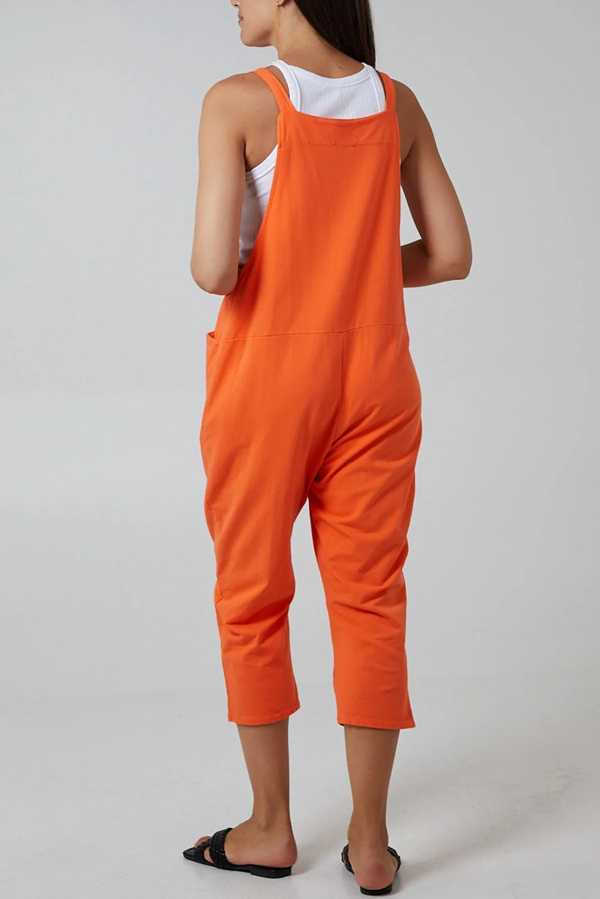 Bow Detail Plain Dungarees