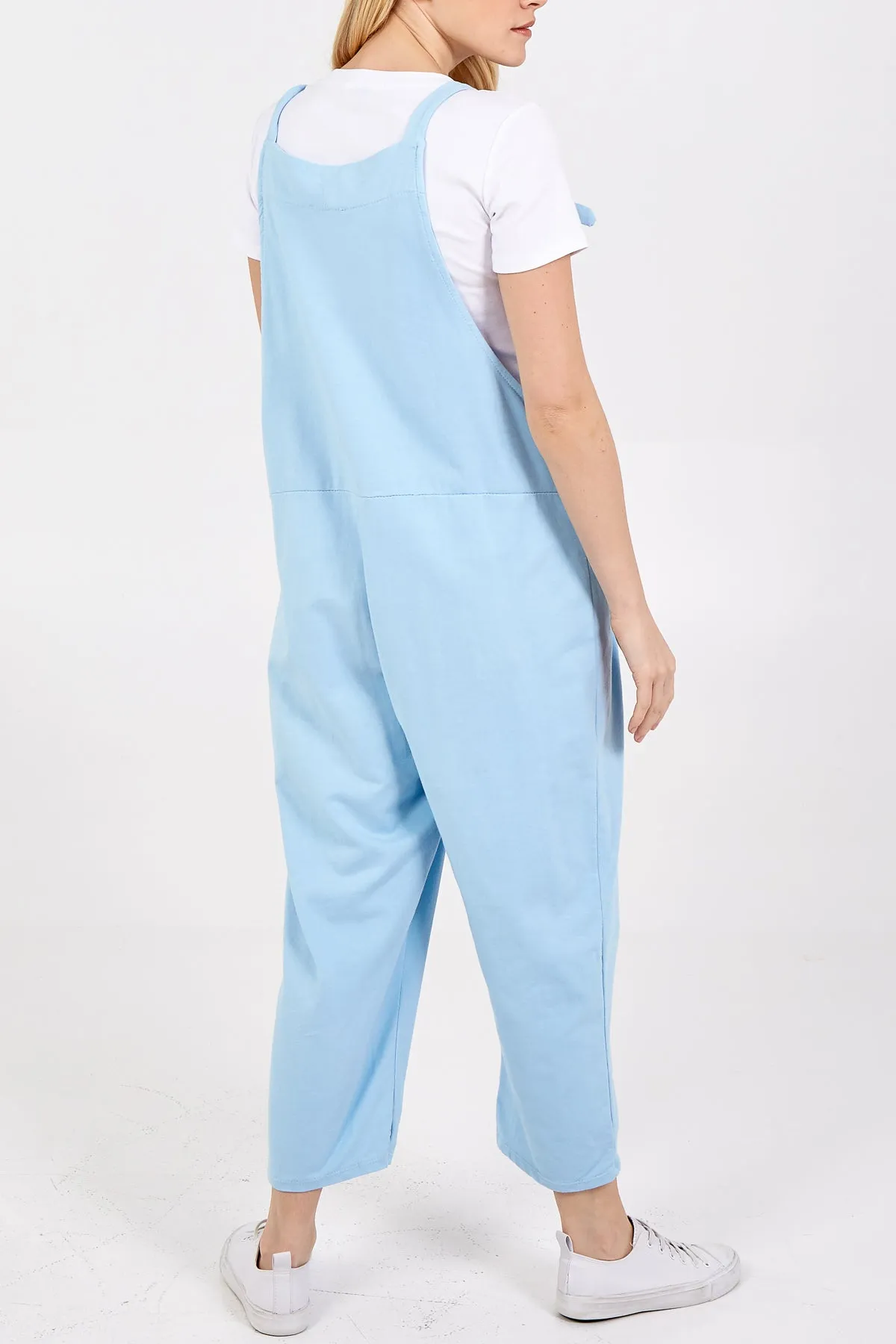 Bow Detail Plain Dungarees