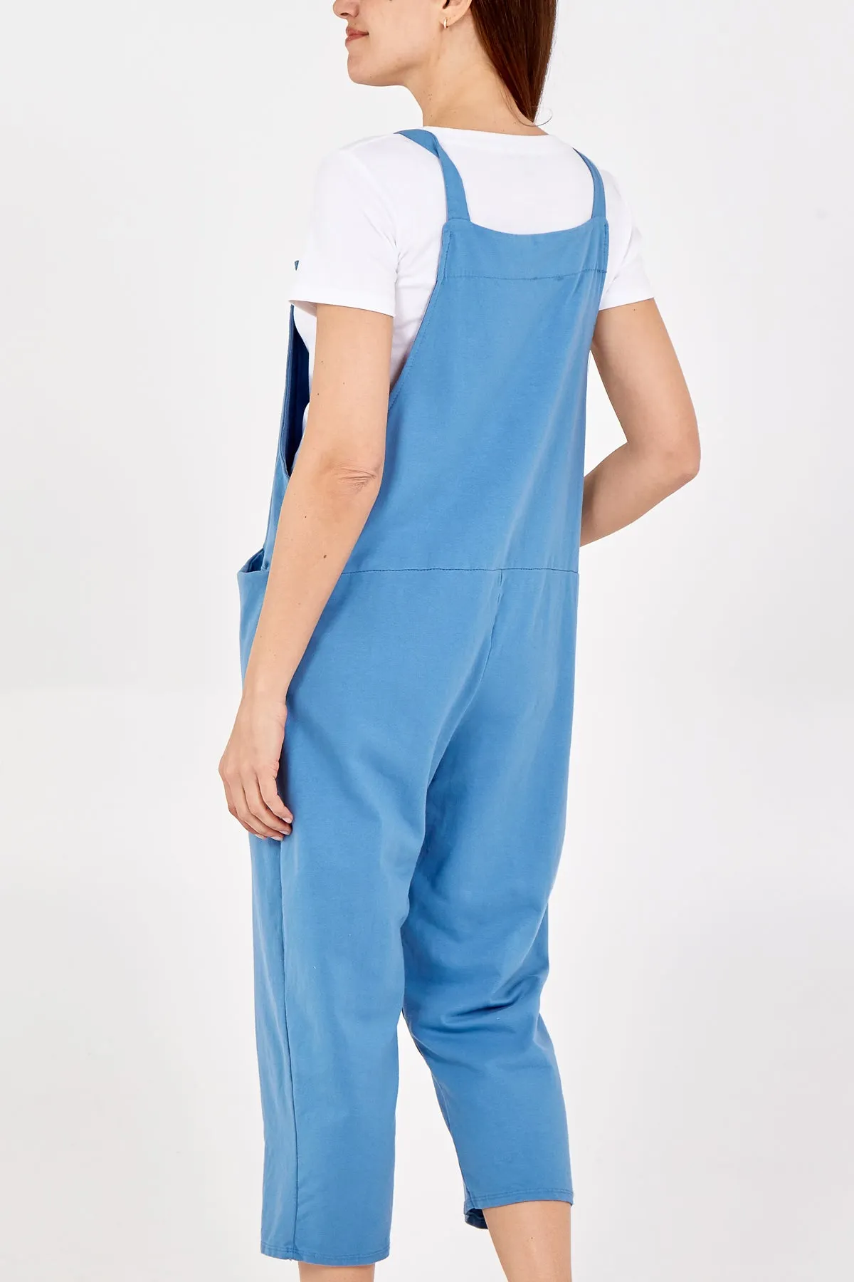 Bow Detail Plain Dungarees