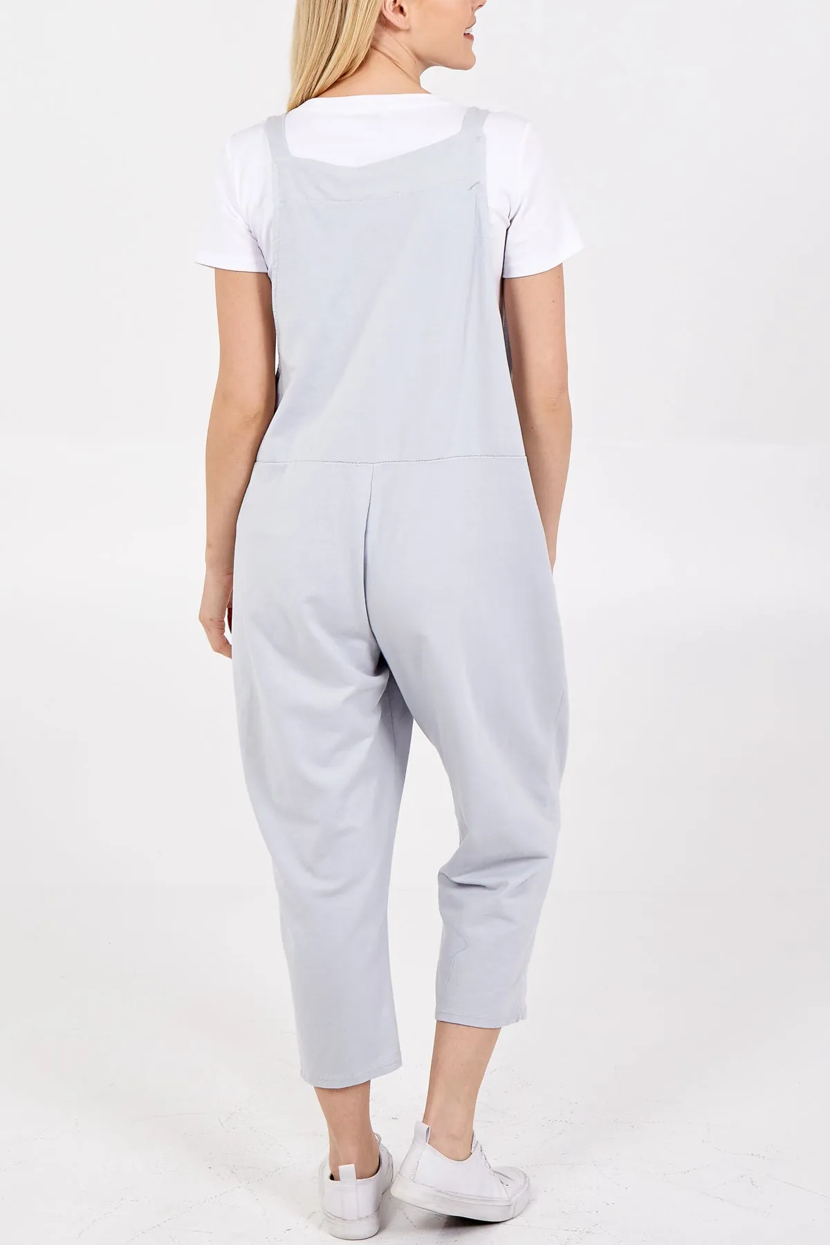 Bow Detail Plain Dungarees