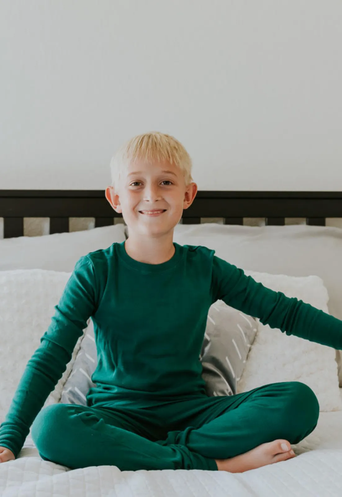Boys and Girls Soft Organic Cotton Snug Fit Pajama Sets   | Bright Light Blue