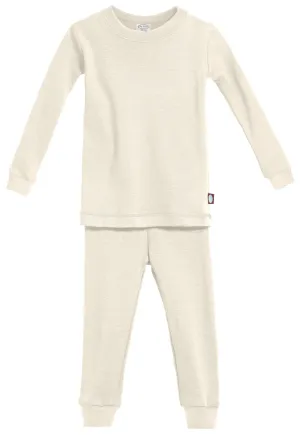 Boys and Girls Soft Organic Cotton Snug Fit Pajama Sets   | Oatmeal