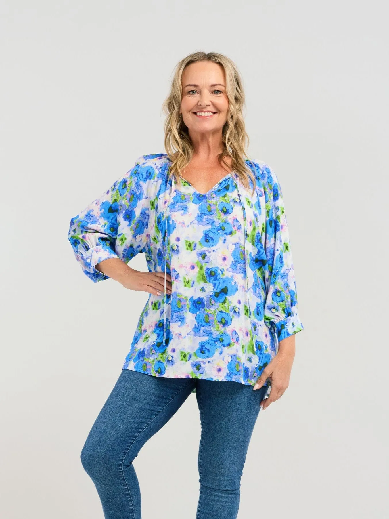 Bridie Top - Bright Ink