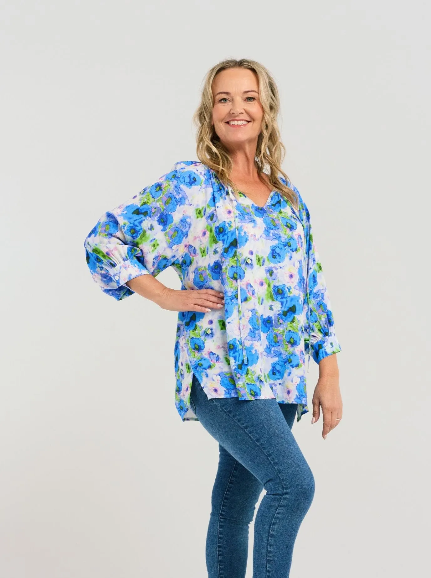 Bridie Top - Bright Ink