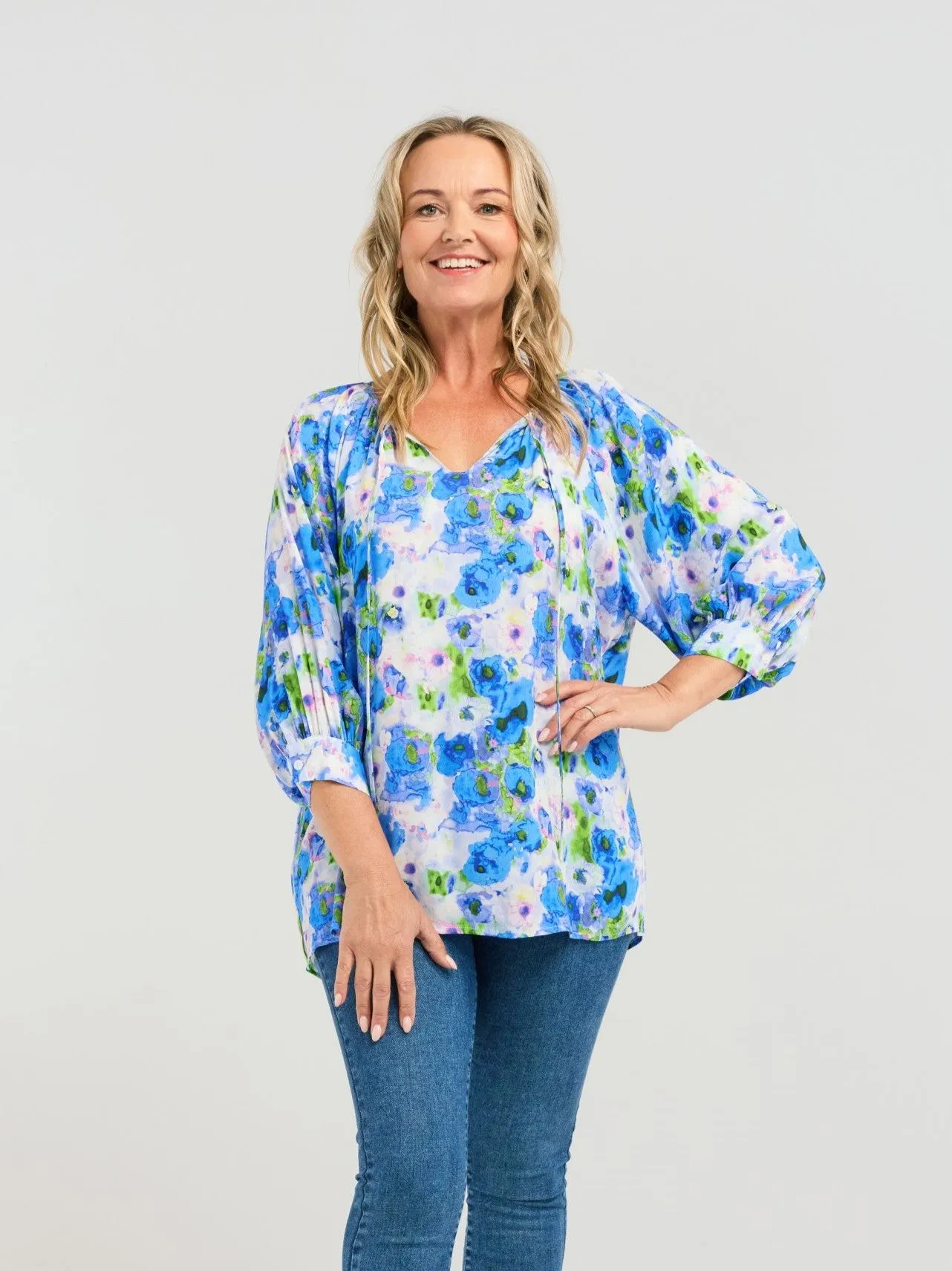 Bridie Top - Bright Ink