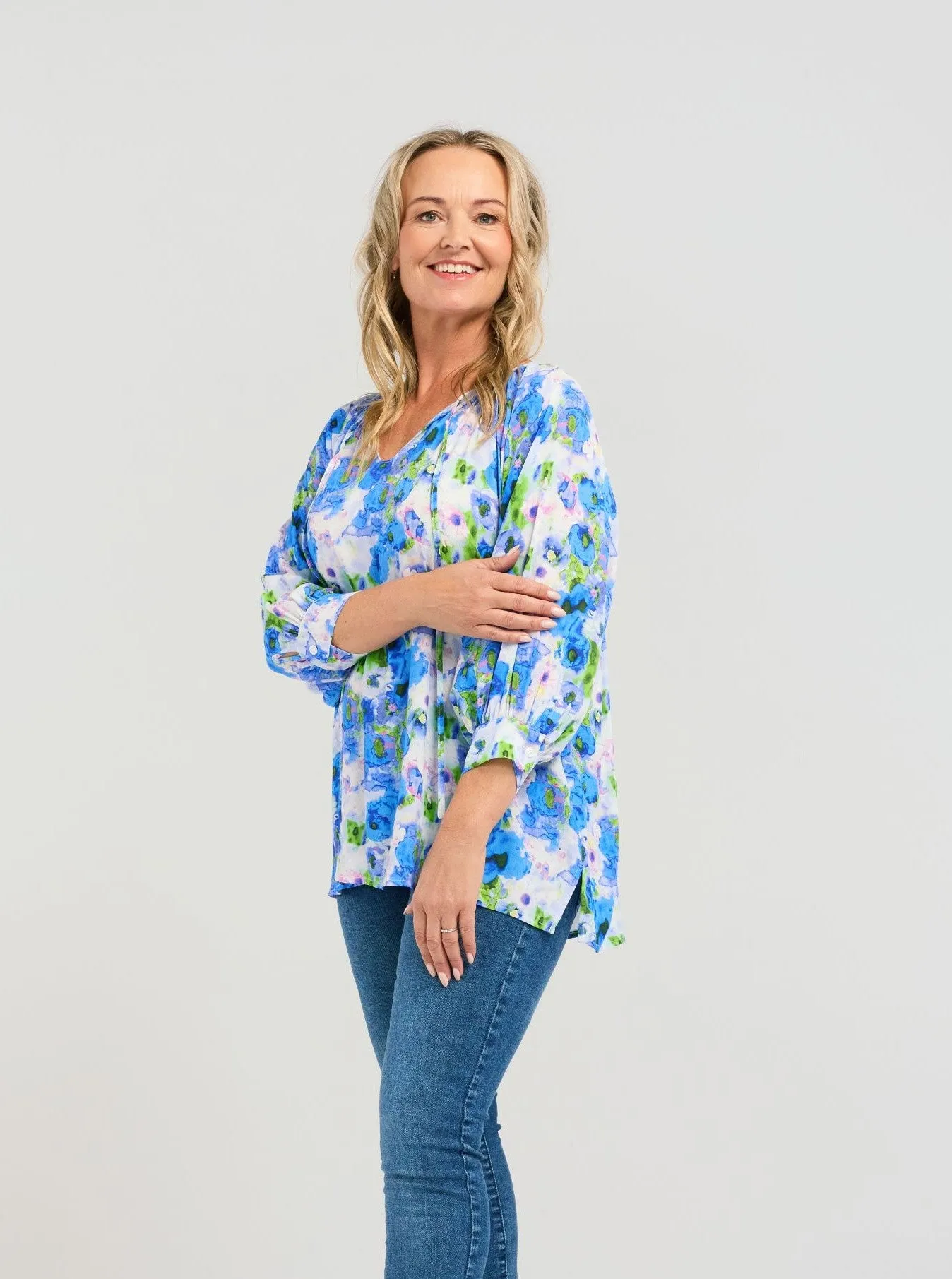 Bridie Top - Bright Ink